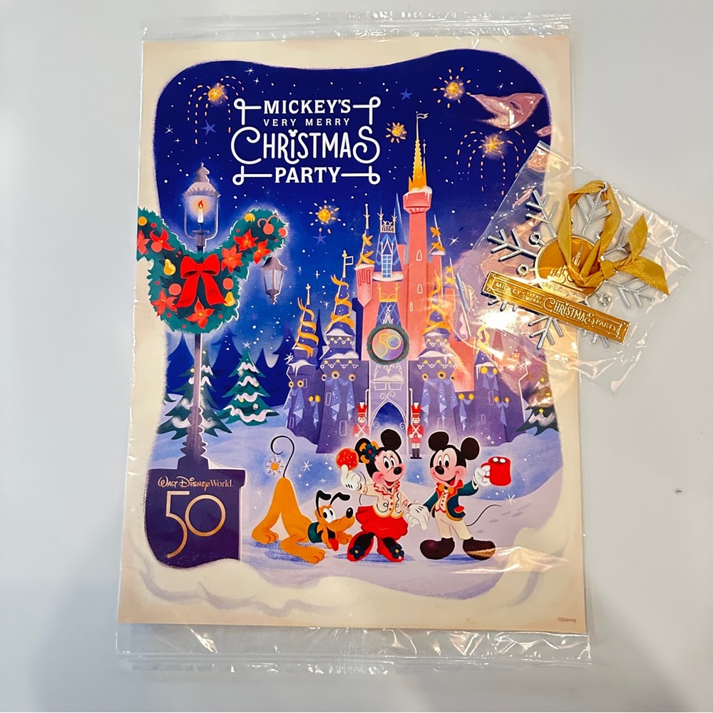 2022 Disney Mickey’s Very Merry Christmas Party Print & Ornament - NEW IN WRAP!!